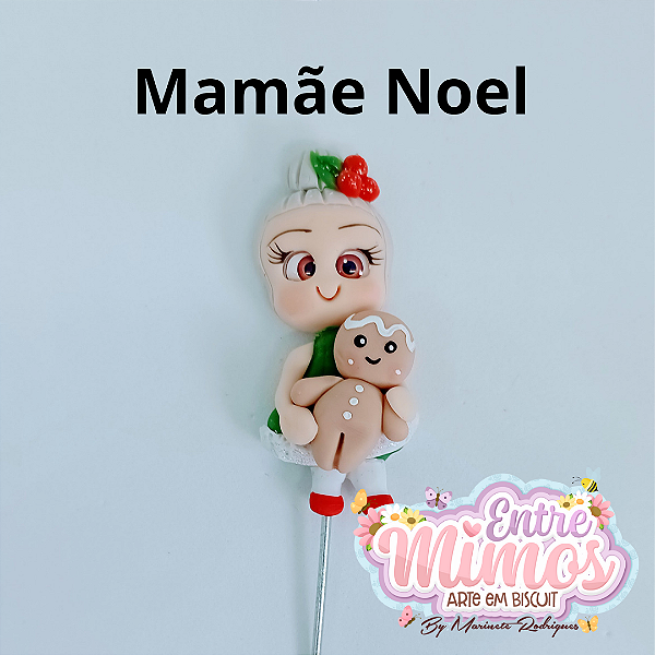 Enfeite de Cuia ( chimarrão) - Mamãe Noel