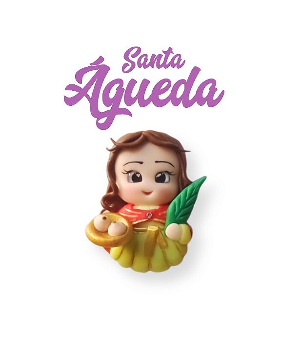 Aplique para chaveiro -  Santa Águeda