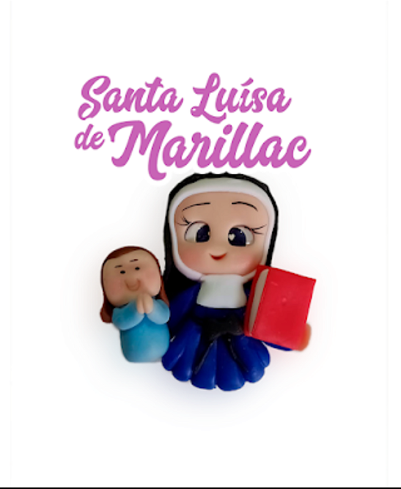 Aplique para chaveiro -  Santa Luísa de Marillac
