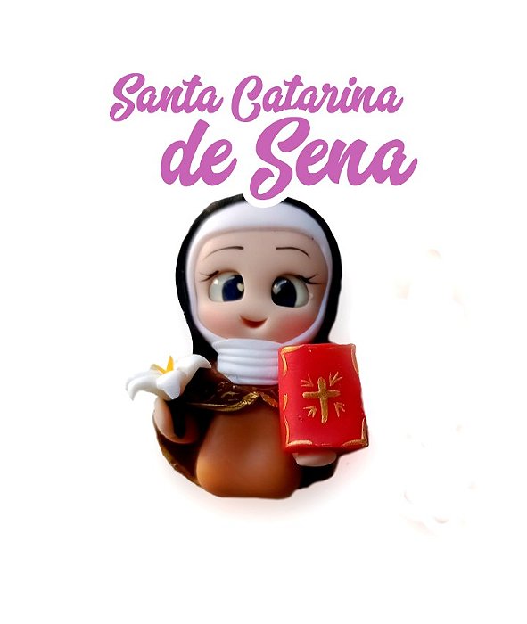 Aplique para chaveiro -  Santa Catarina de Sena