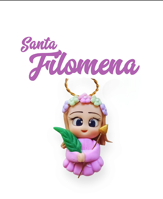 Aplique para chaveiro -  Santa Filomena