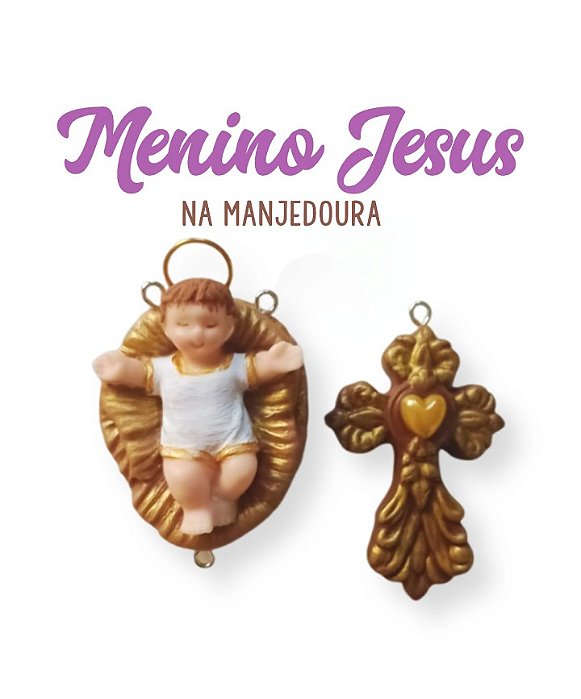 Kit para terço - Menino Jesus na manjedoura