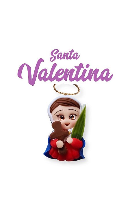 Aplique para chaveiro - Santa Valentina