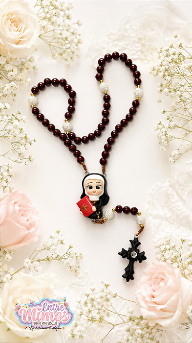 TERÇO ARTESANAL - Santa Faustina Kowalska