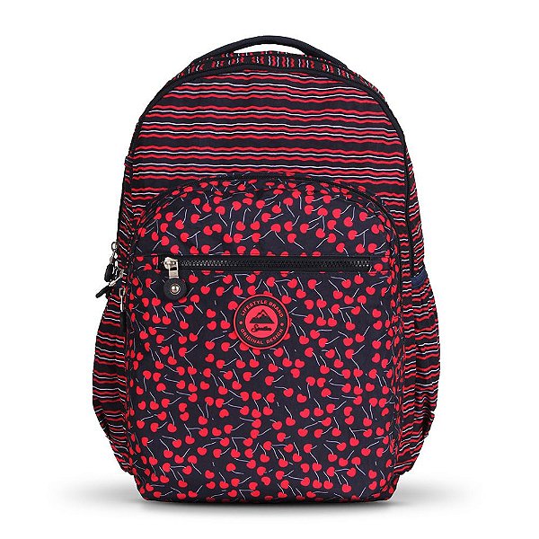 Mochila Escolar Notebook Com 3 Bolsos Coração Fruit Spector 20 Litros