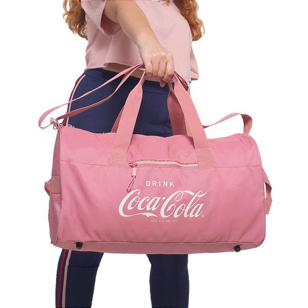 Bolsa Mala Academia Viagem Coca-Cola Color Trend Rosa
