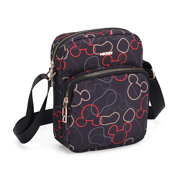 Bolsa Transversal Shoulder Bag Disney Mickey Mouse Preta