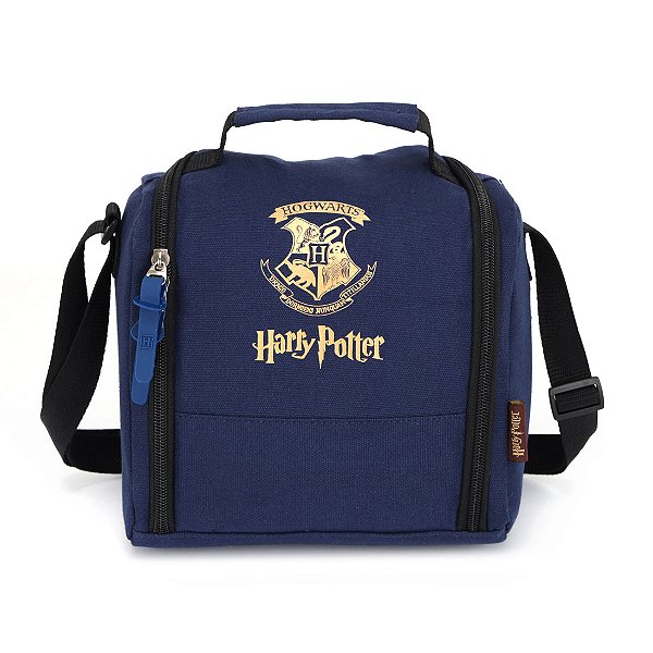 Lancheira Bolsa Térmica Escolar Harry Potter Azul