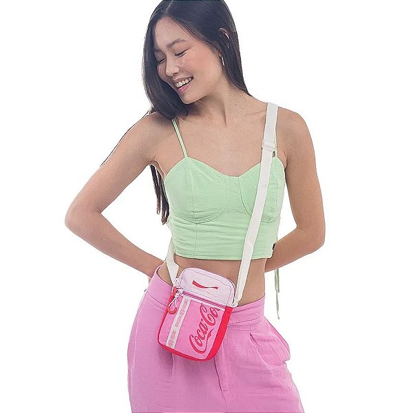 Bolsa Transversal Shoulder Bag Coca-Cola New Fresh Vermelha