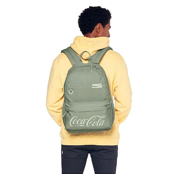 Mochila Feminina Masculina Notebook Coca-Cola Vibes Verde