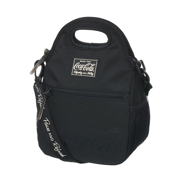 Lancheira Bolsa Feminina Térmica Coca-Cola Flat Preta