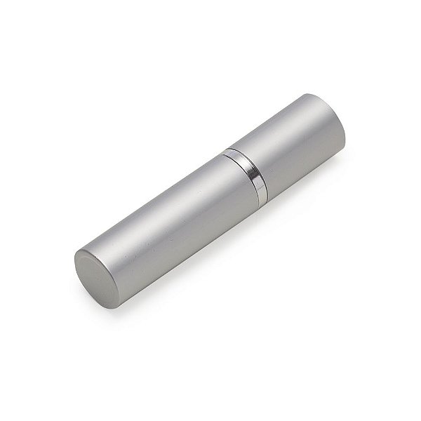 Porta perfume 5ml prata de metal, frasco(acrílico) pode ser removido. Código SK 7067