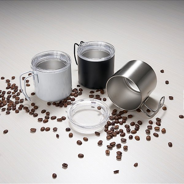 Caneca Inox Parede Dupla 350 ml- SK18625
