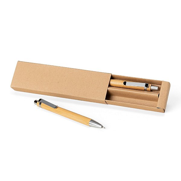Kit Ecológico Caneta e Lapiseira Bambu- SK14681