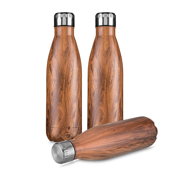 Garrafa Inox 750ml- SK17011-MADEIRA