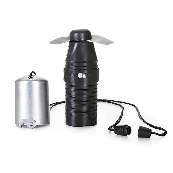 Mini ventilador plástico de mão, base preta. Cód. SK10105