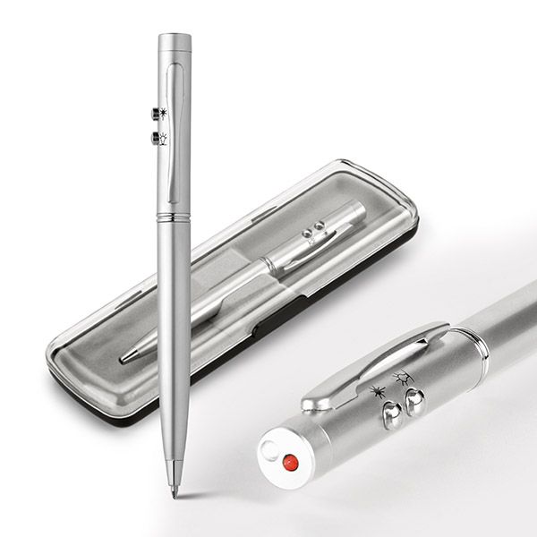 EBRE Esferográfica  Metal. Com ponteira laser e LED. Cód. SPCG91821