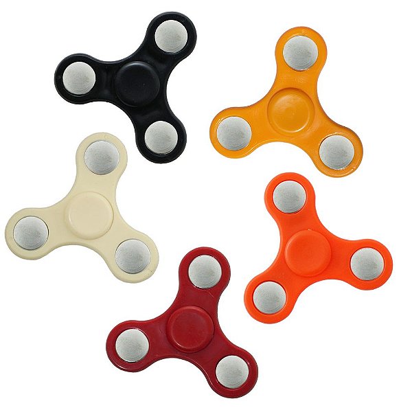 Spinner anti-stresse pequeno colorido com pesos metálicas. Cód.SK13707