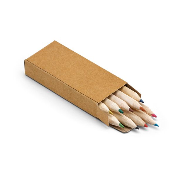 Caixa de cartão com 10 lápis de cor. 40 x 90 x 15 mm. Cód.SPCG91931