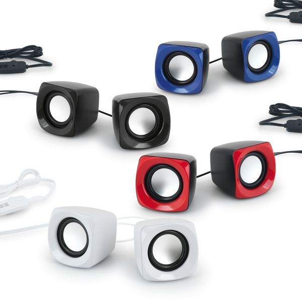 Caixa de som. ABS.  Com ligação stereo 3,5 mm. Cód.SPCG97339