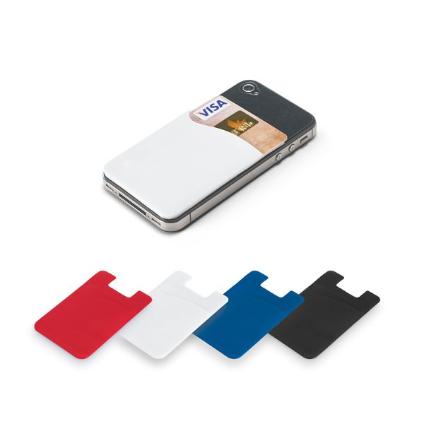 Porta cartões para smartphone. PVC.  Com autocolante. Cód.SPCG93264