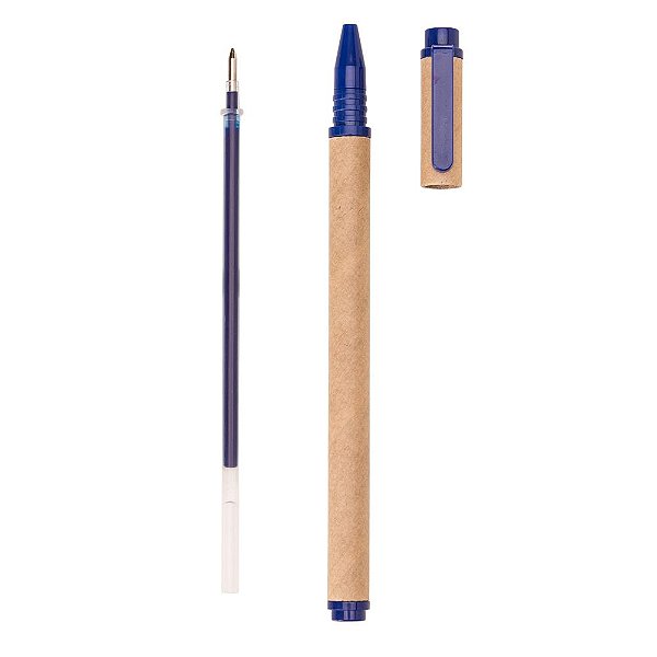 Caneta Ecológica Roller. Material kraft com tampa Cód. SK005