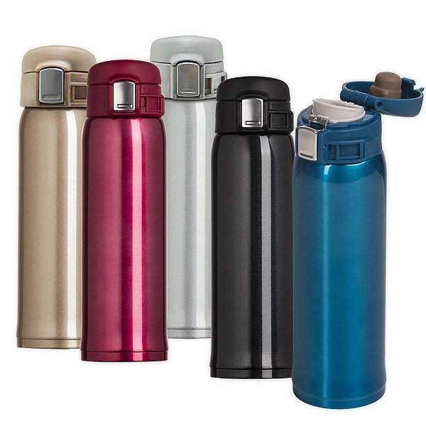 Garrafa térmica de 450ml de metal inteira colorida. SK13766