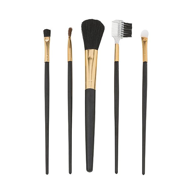 Kit pincel com 5 peças em estojo plástico. SK773