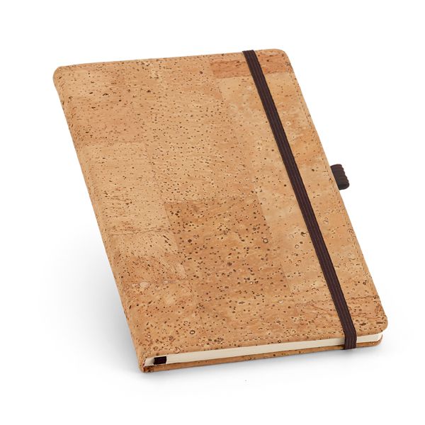 Caderno. Cortiça.  Com porta esferográfica e 80 folhas não pautadas Cód.SPCG93731