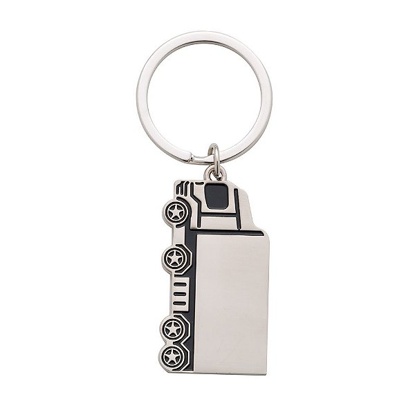 Chaveiro Metal com Couro. Cód.SK12055