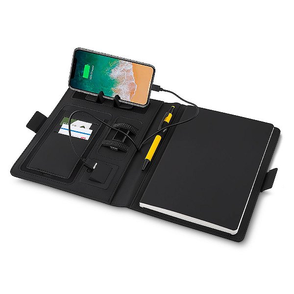 CADERNO C/ POWERBANK INDUÇÃO, código: SKCAD210