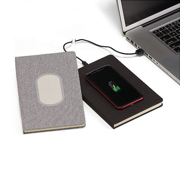 Caderno de anotações com carregador por indução, código: SKCAD250