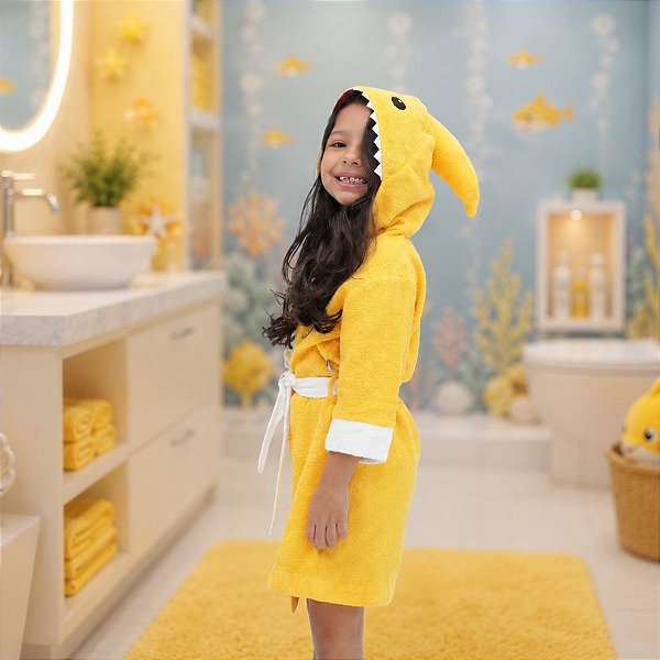 Fantasia Roupão Atoalhado Tutu Barão Amarelo - ALGODÃO