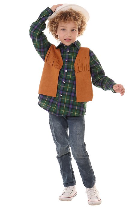 Colete Cowboy CARAMELO com Franjas