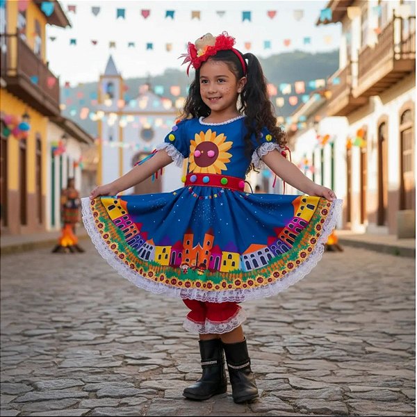 Vestido Festa Junina Caruaru LUXO