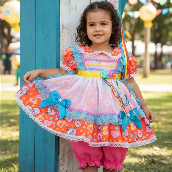 Vestido Festa Junina Baba de Moça