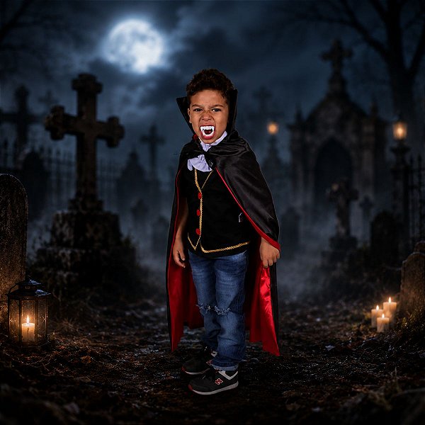 Capa DUPLA-FACE Vampiro Levado