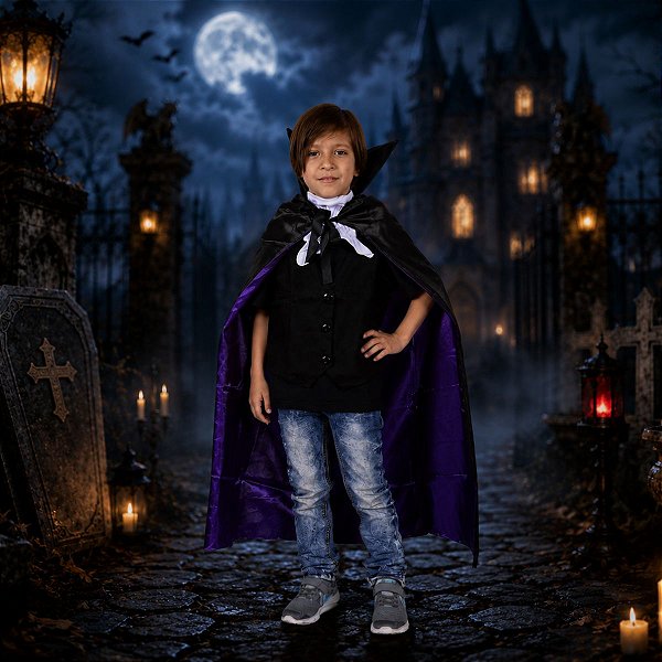 Capa DUPLA-FACE Conde Drácula