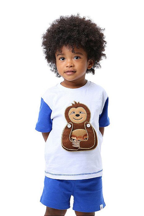 Fantasia Preguiça Sensorial - camiseta e shorts - ALGODÃO