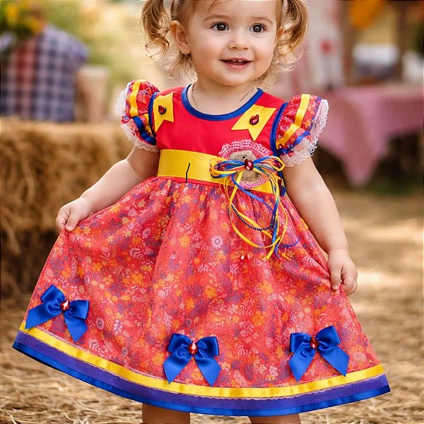 Vestido Festa Junina Moranguinho