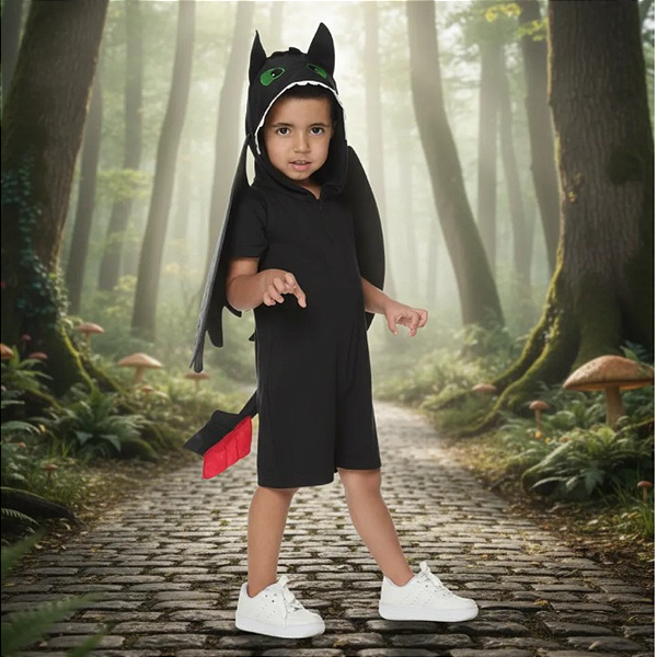 Fantasia Infantil Dragão Banguela com Asas