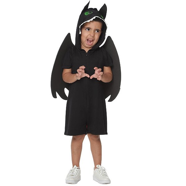 Fantasia Pijama Infantil Dragão Banguela | BRINDE ASAS DE DRAGÃO