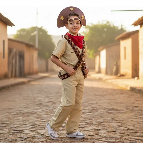 Roupa Lampião Infantil COMPLETA - LUXO - CANGAÇO
