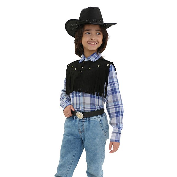 Roupa cowboy CAMISA +COLETE +GRAVATINHA +CHAPÉU +CINTO