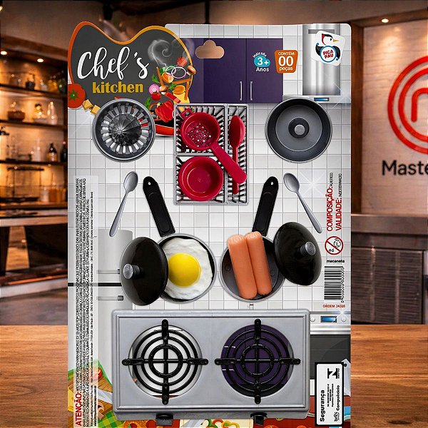 CHEF's kitchen gourmet | Cooktop + panelas + cesto + talheres