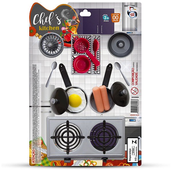 CHEF's kitchen gourmet | Cooktop + panelas + cesto + talheres