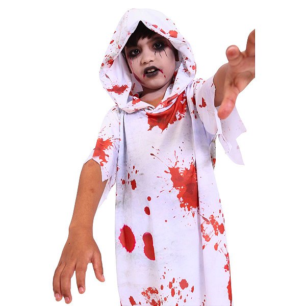 Fantasia de Zumbi Infantil COM Capuz Menino