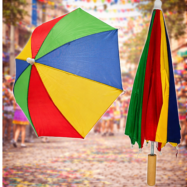 Guarda-Chuva Frevo Infantil Colorido Nylon