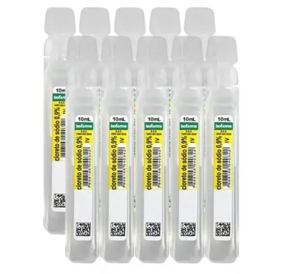 Cloreto de Sódio 9mg/ml Sol Inj IV 10ml - Equiplex