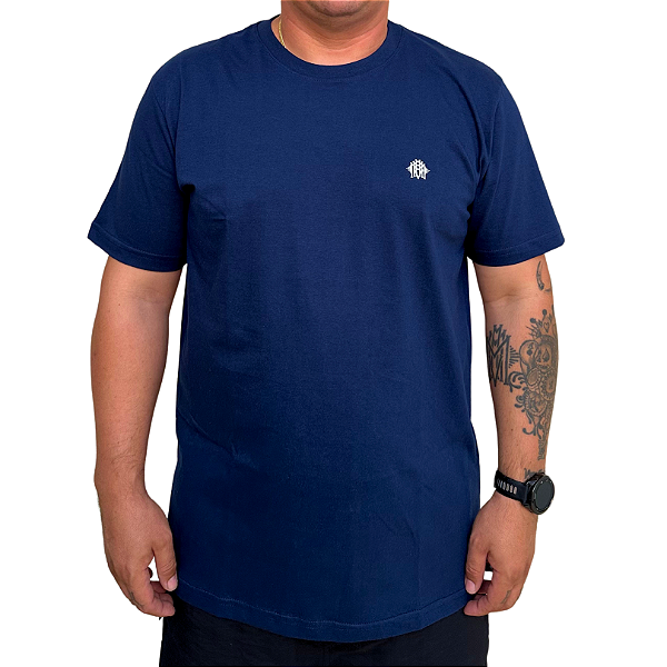 CAMISETA BORDADA AZUL MARINHO MMMV
